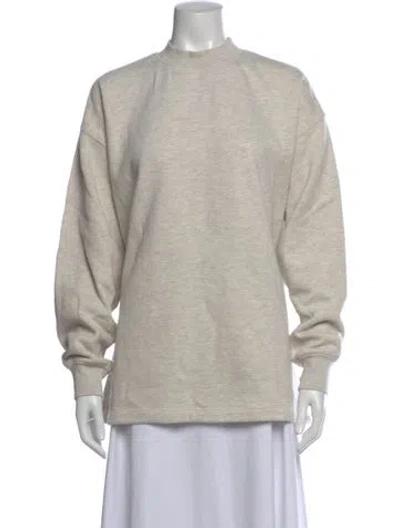 Pre-owned Essentials Mock Neck Long Sleeve Sweatshirt In Neutrals