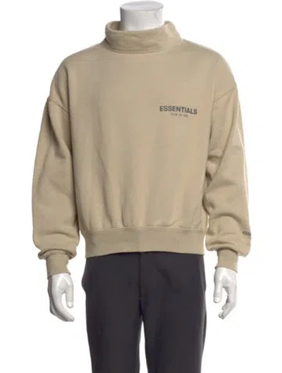 Pre-owned Essentials Mock Neck Long Sleeve Sweatshirt In Neutrals