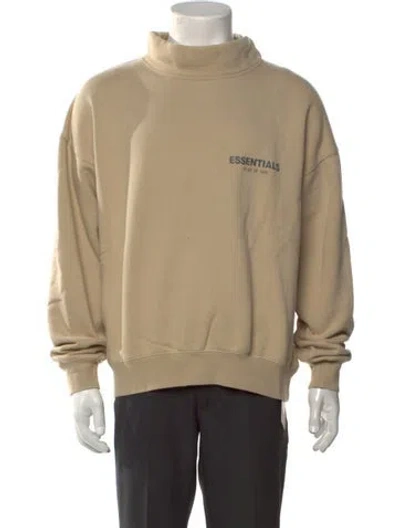 Pre-owned Essentials Mock Neck Long Sleeve Sweatshirt In Neutrals