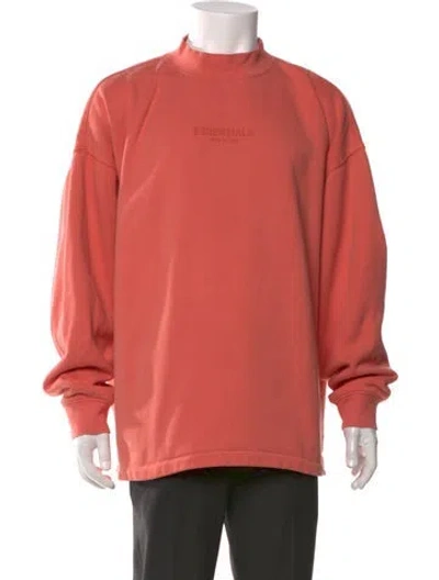 Pre-owned Essentials Mock Neck Long Sleeve Sweatshirt In Orange