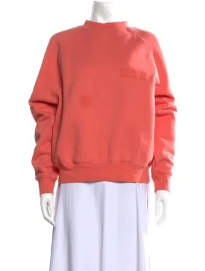 Pre-owned Essentials Mock Neck Long Sleeve Sweatshirt In Pink