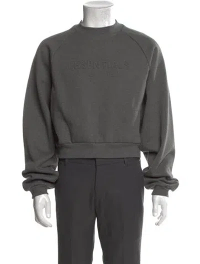 Pre-owned Essentials Mock Neck Long Sleeve Sweatshirt W/ Tags In Gray