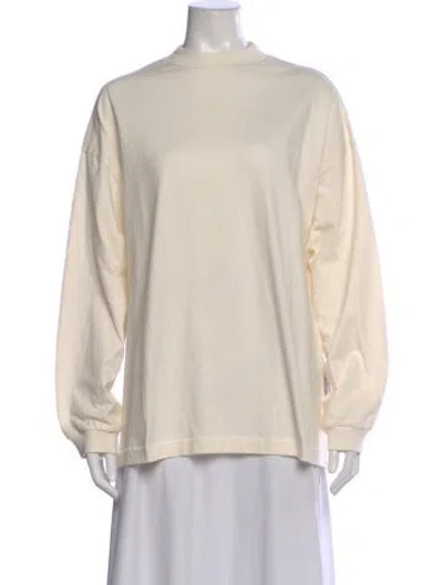 Pre-owned Essentials Mock Neck Long Sleeve T-shirt In Neutral
