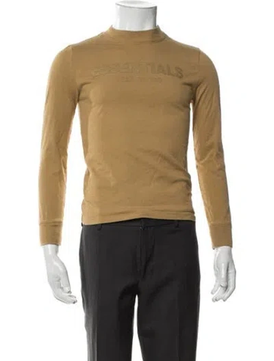 Pre-owned Essentials Mock Neck Long Sleeve T-shirt In Neutrals