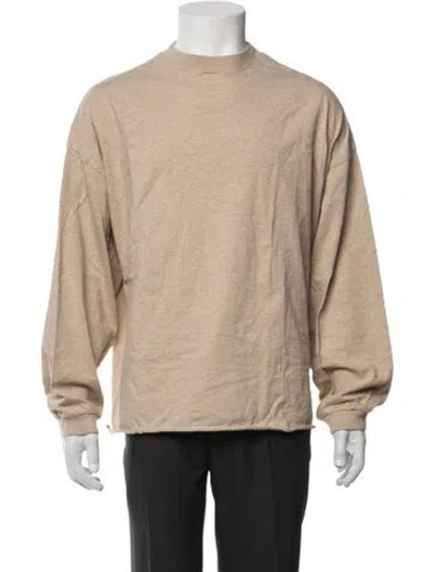 Pre-owned Essentials Mock Neck Long Sleeve T-shirt In Neutrals