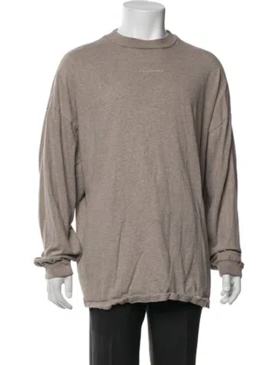 Pre-owned Essentials Mock Neck Long Sleeve T-shirt In Neutrals