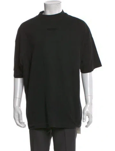 Pre-owned Essentials Mock Neck Short Sleeve T-shirt In Black
