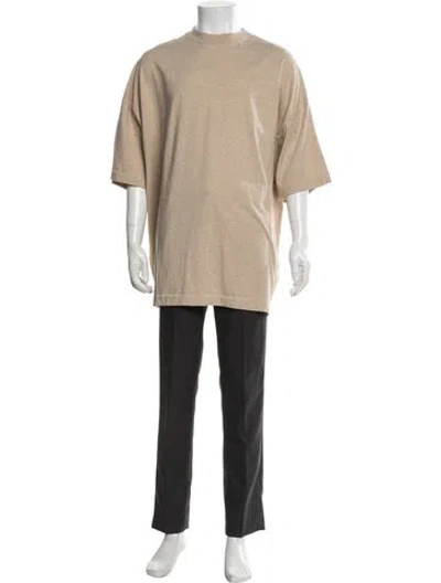 Pre-owned Essentials Mock Neck Short Sleeve T-shirt In Green