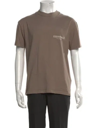 Pre-owned Essentials Mock Neck Short Sleeve T-shirt In Neutrals