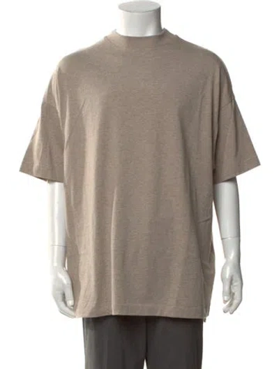 Pre-owned Essentials Mock Neck Short Sleeve T-shirt In Neutrals