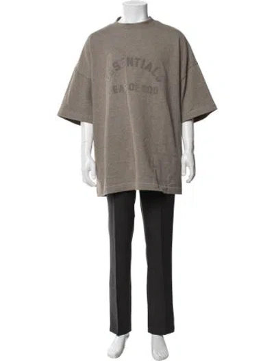 Pre-owned Essentials Mock Neck Short Sleeve T-shirt In Neutrals