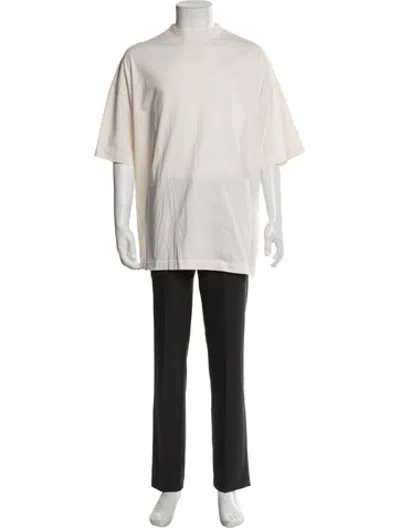 Pre-owned Essentials Mock Neck Short Sleeve T-shirt In Neutrals