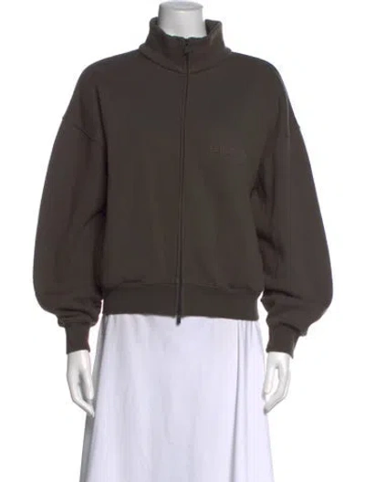 Pre-owned Essentials Mock Neck Sweater In Green