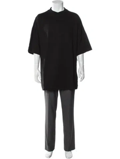 Pre-owned Essentials Mock Neck Three-quarter Sleeve Sweatshirt In Black