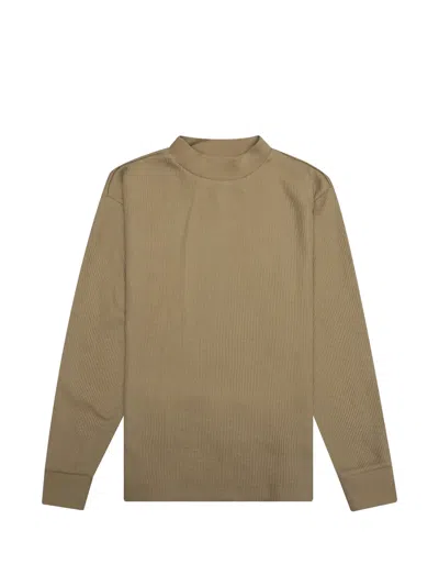 Essentials Kids' Mockn-eck Waffle-knit Sweater In Neutral