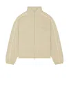 Essentials Modern Fit Fleece Track Jacket In White