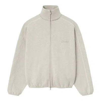 Essentials Modern Fit Fleece Track Jacket In White