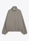 Essentials Modern Fleece Zip-up Sweatshirt In Gray