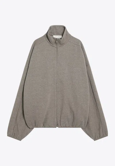 Essentials Modern Fleece Zip-up Sweatshirt In Gray