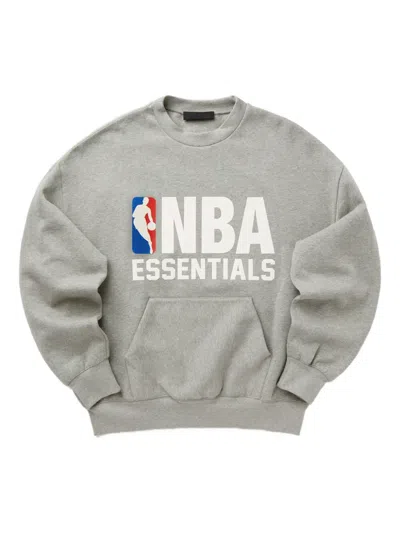 Essentials Nba-graphic Sweatshirt In Gray