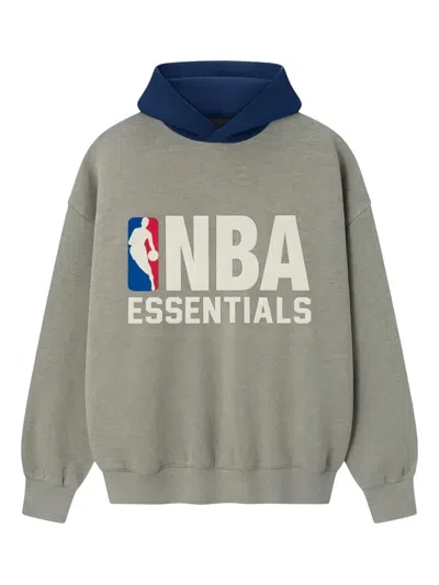 Essentials Nba Logo Sweatshirt In Gray