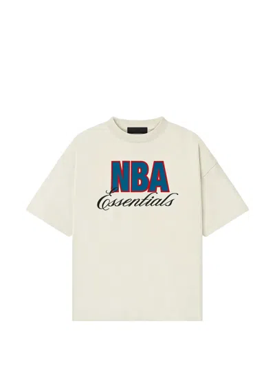Essentials Nba Logo-print T-shirt In Neutral