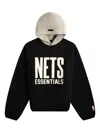 Essentials Nets Logo Hoodie In Black