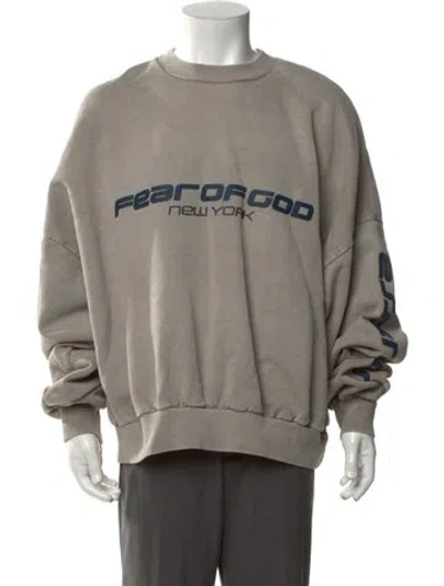 Pre-owned Essentials New York Graphic Print Sweatshirt In Grey