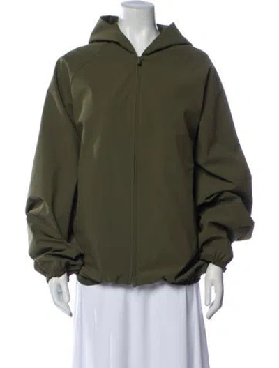 Pre-owned Essentials Nylon Jacket In Green