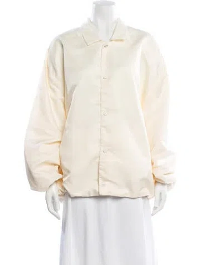 Pre-owned Essentials Nylon Long Sleeve Top In Neutral