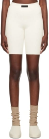 Essentials Off-white Patch Shorts In Cloud Dancer