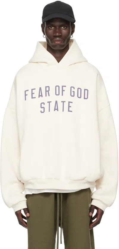 Essentials Off-white Printed Logo Hoodie