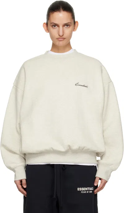 Essentials Off-white Classic Crewneck Sweatshirt In Neutral