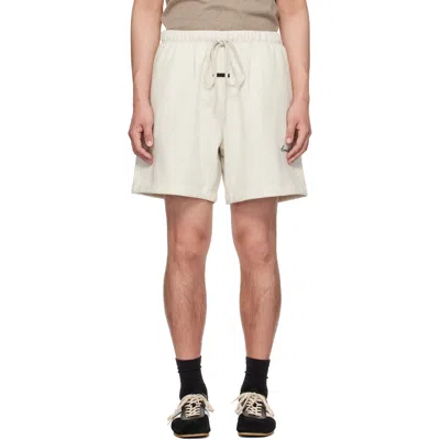 Essentials Off-white Classic Sweat Shorts In Oatmeal Heather/ligh