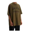 Essentials Khaki Crewneck T-shirt In Black