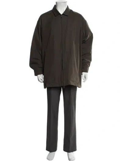 Pre-owned Essentials Overcoat In Green