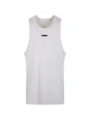 Essentials White Rib Tank Top In White