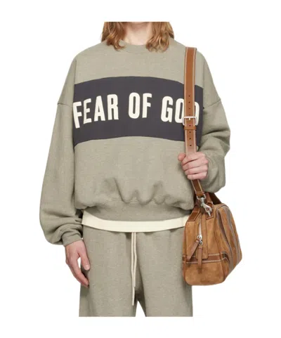 Essentials Patterned Long-sleeved Sweatshirt In Brown