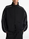 Essentials Piped Zip Sweatshirt In Black