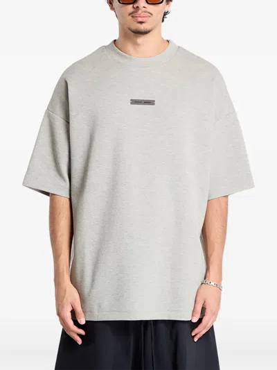 Essentials Pique 90's Short-sleeves T-shirt In Gray
