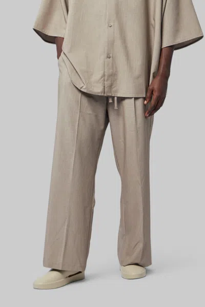 Essentials Pleat Front Drawstring Pant In Nude