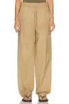 Essentials Pleat Front Drawstring Pant In Sand