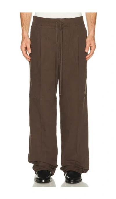 Essentials Pleat Front Pant In Brown
