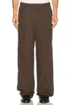 Essentials Brown Pleat Front Trousers In Brown