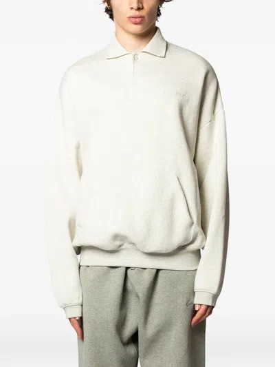 Essentials Polo-collar Sweater In Neutral