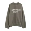 Essentials Embroidered-logo Sweatshirt In Gray