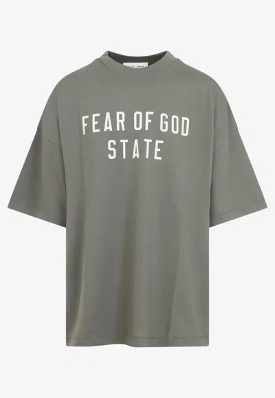 Essentials Printed Short-sleeved T-shirt In Green