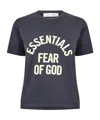 Essentials Printed Short-sleeve T-shirt In Blue