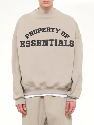 Essentials Property Lounge Crewneck Sweatshirt In Grey