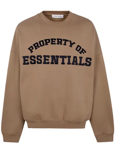 Essentials "property Lounge" Crewneck Sweatshirt In Neutral